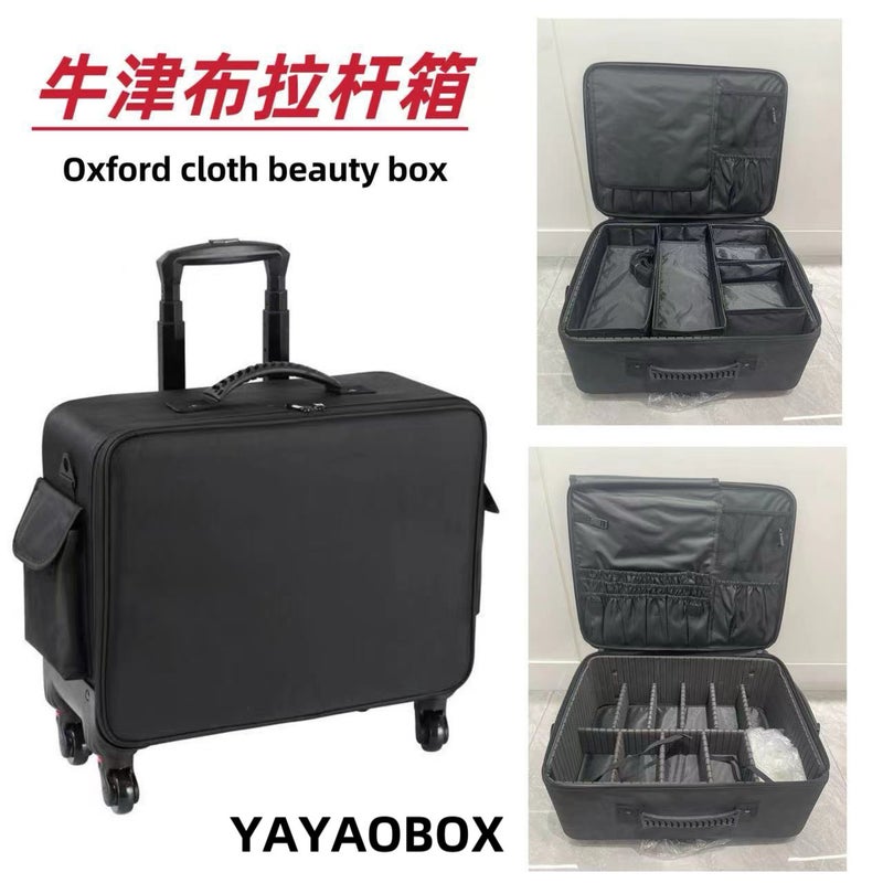 Large Capacity Height-Up Professional Pull Rod Bag Professional Tattoo Cosmetic Case Makeup Eyelash Nail Beauty Tools Storage - Image 2